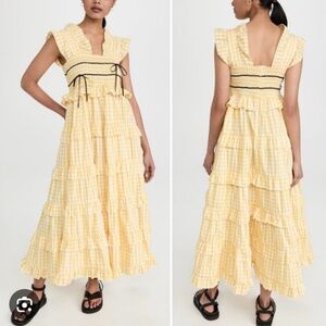 Sister Jane Flutter Gingham Maxi Dress - Size S